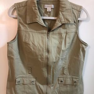 Christopher & Banks, zip-front vest.